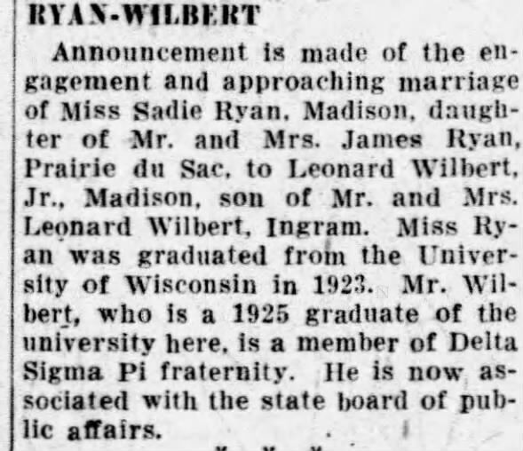 Marriage of Ryan / Wilbert